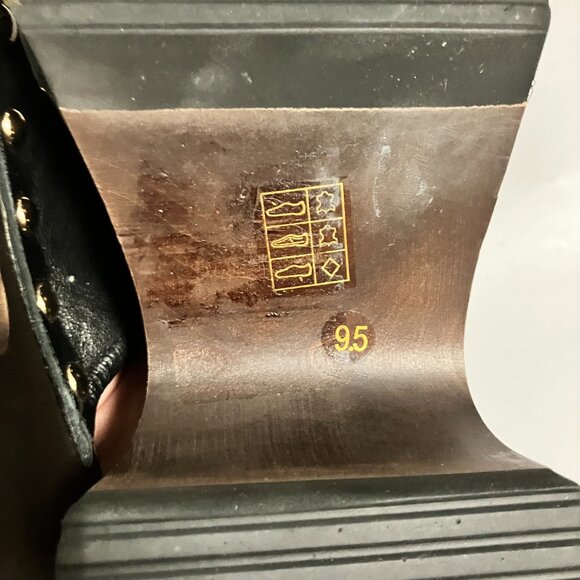 HAWT! Jeffrey Campbell Black Studded Boho Clog Mules! Size 9.5 (best for 9!)! - Picture 11 of 13